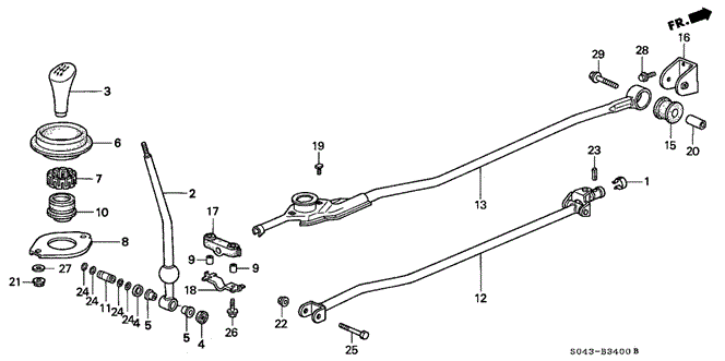 CHASSIS/SHIFT LEVER for 1996 Honda CIVIC SEDAN #1