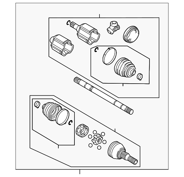 89047673 AXLE ASSY, LEFT