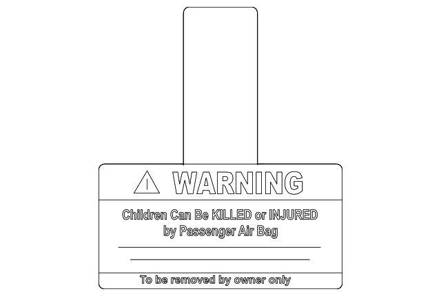 0K08C-57K98 Деталь AIR BAG LABEL