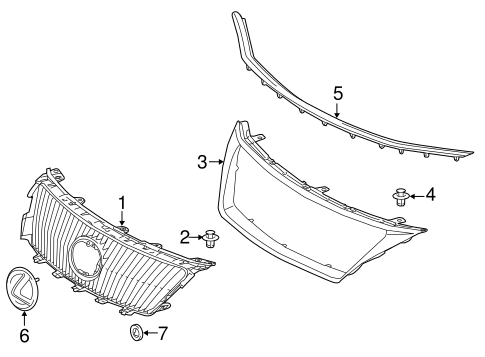 IS350 GRILLE & COMPONENTS 2