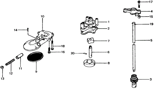 ENGINE/OIL PUMP for 1977 Honda CIVIC HATCHBACK #1