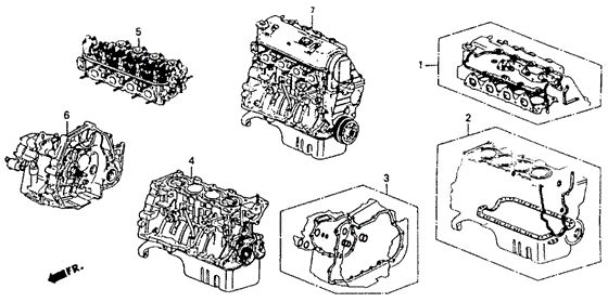 CIVIC HATCHBACK GASKET KIT - ENGINE ASSY.  - TRANSMISSION ASSY.