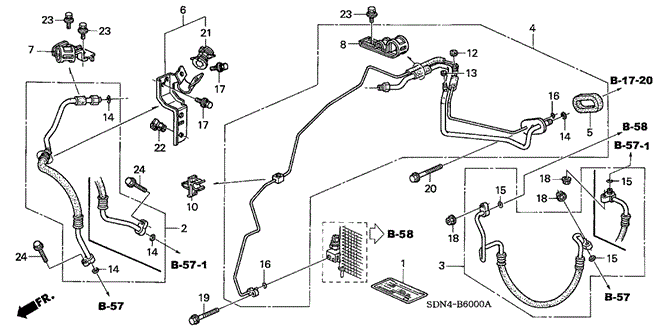 BODY / AIR CONDITIONING/A/C HOSES - PIPES for 2004 Honda ACCORD COUPE #1