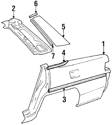 Galant EXTERIOR TRIM - QUARTER PANEL