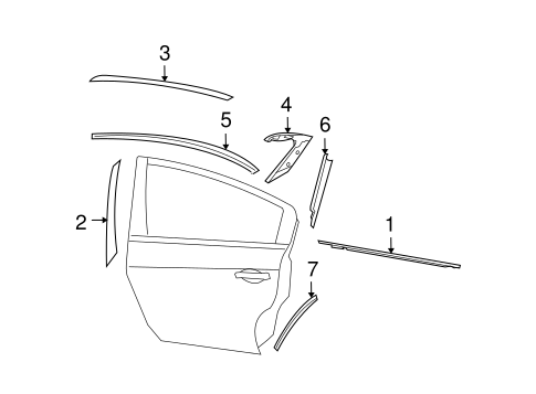 Maxima EXTERIOR TRIM - REAR DOOR