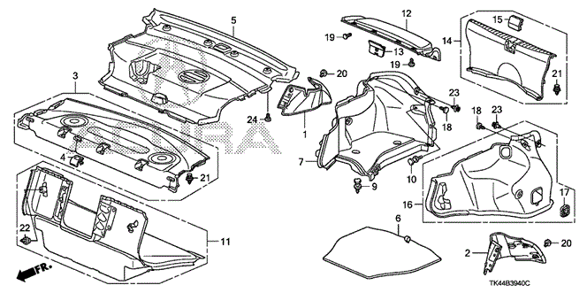 TL REAR TRAY - SIDE LINING