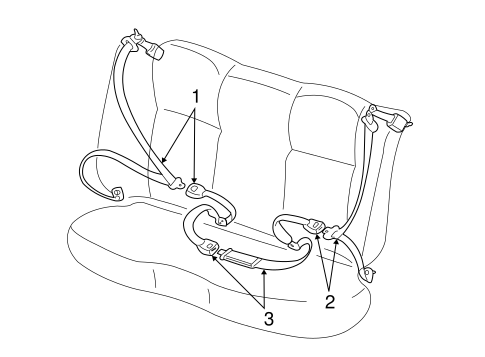 Impreza REAR SEAT BELTS