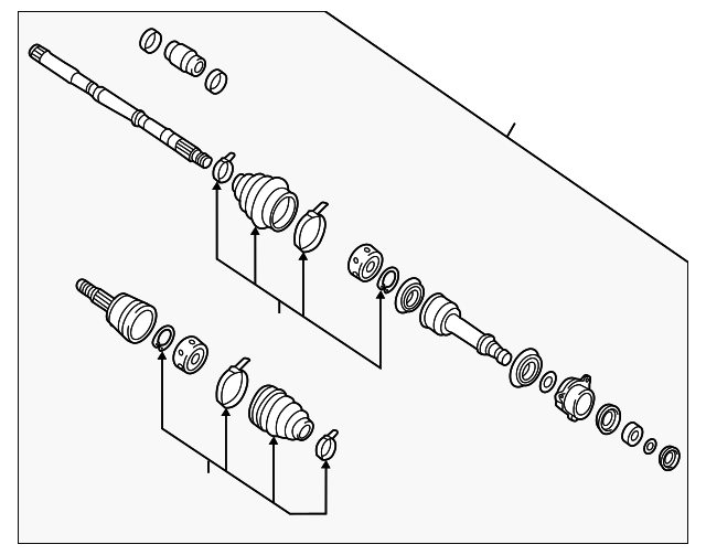 39100-5AA0A Деталь AXLE ASSY, RIGHT