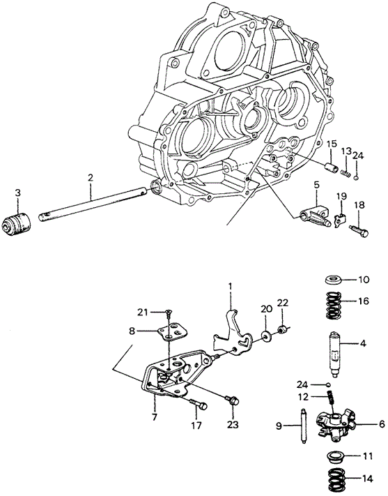TRANSMISSION - MANUAL/5MT SHIFT ARM - SHIFT ROD for 1983 Honda CIVIC HATCHBACK #1