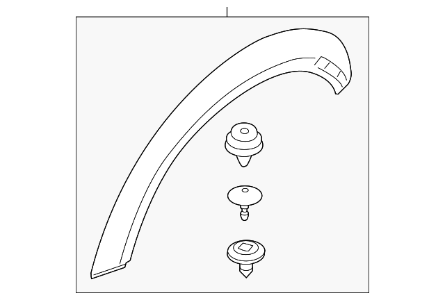 51-37-7-300-027 Деталь BELT MOLDING RETAINER STRIP, LEFT