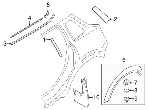 Cooper EXTERIOR TRIM - QUARTER PANEL