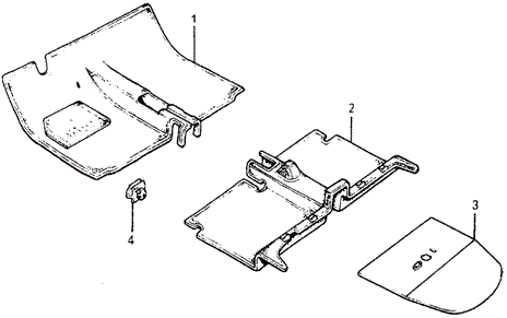 INTERIOR / BUMPER/FLOOR MAT for 1977 Honda ACCORD HATCHBACK #1