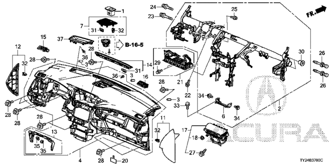 INTERIOR / BUMPER/INSTRUMENT PANEL for 2014 Acura RLX #1