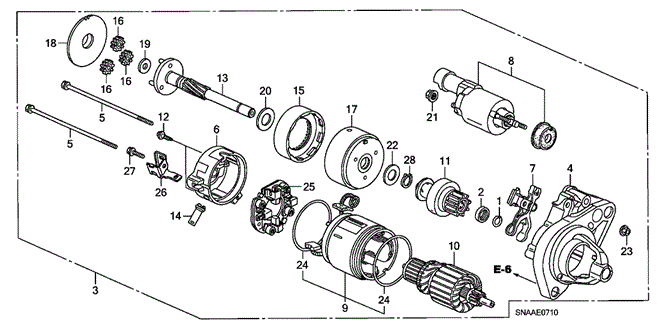 ENGINE/STARTER MOTOR (DENSO) (1.8L) for 2009 Honda CIVIC SEDAN #1