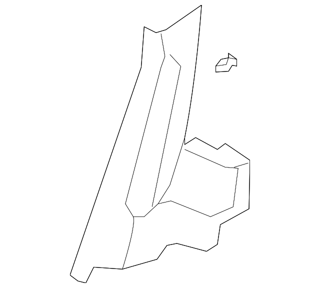 4L0-867-768-A-H87 LWR PILLAR TRIM, RIGHT
