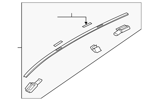 DF71-50-9H0 Деталь ROOF MOLDING, RIGHT