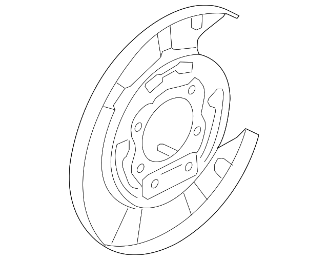 58251-2M700 BACKING PLATE, LEFT