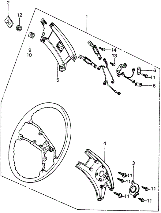 CHASSIS/STEERING WHEEL (4) for 1983 Honda CIVIC HATCHBACK #1