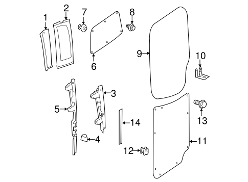 Sprinter 3500 INTERIOR TRIM - REAR DOOR