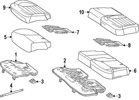 GL550 REAR SEAT COMPONENTS 3
