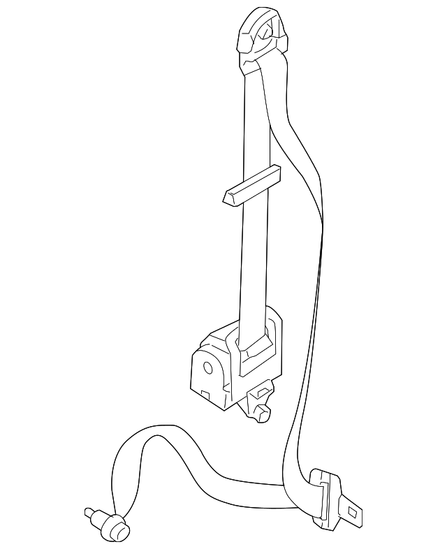 88870-1G500XI Деталь BELT & RETRACTOR, LEFT