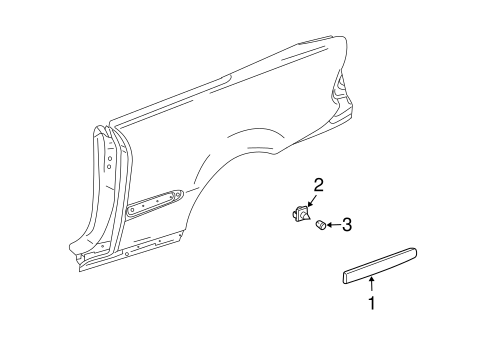 CLK320 EXTERIOR TRIM - QUARTER PANEL 2