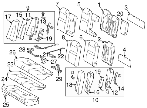 Camry REAR SEAT COMPONENTS