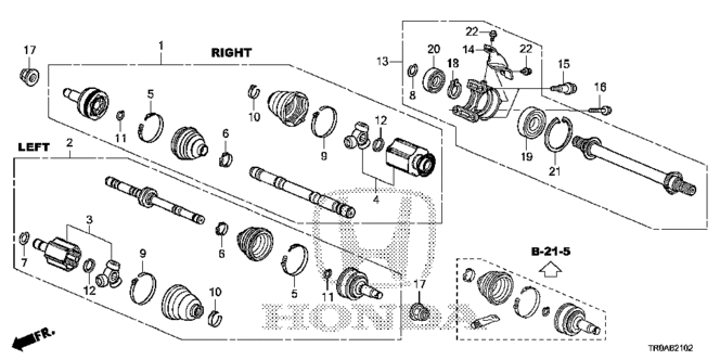 CIVIC SEDAN DRIVESHAFT - HALF SHAFT (2.4L)