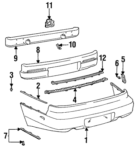 GS300 BUMPER & COMPONENTS - REAR