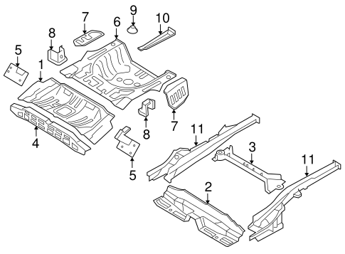 Elantra REAR FLOOR & RAILS