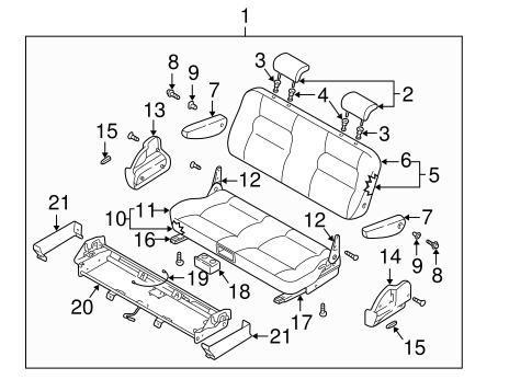 Sedona REAR SEAT COMPONENTS