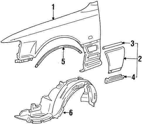 LS400 EXTERIOR TRIM - FENDER