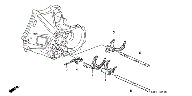 LEGEND COUPE MT SHIFT FORK