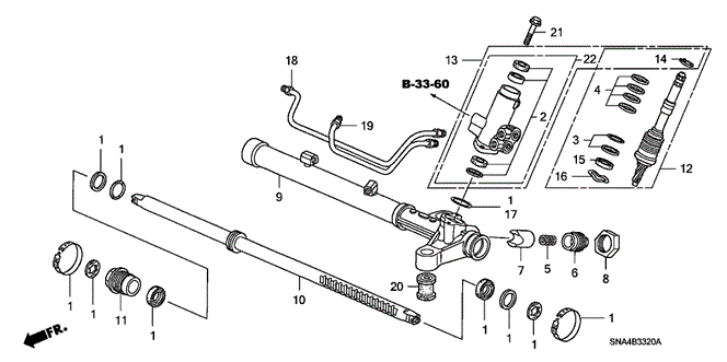 CIVIC SEDAN P.S. GEAR BOX COMPONENTS (HPS)