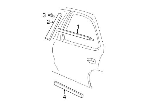 Cavalier EXTERIOR TRIM - REAR DOOR