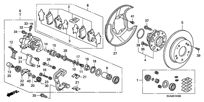 CHASSIS/REAR BRAKE (DISK) for 2006 Honda CIVIC COUPE #1