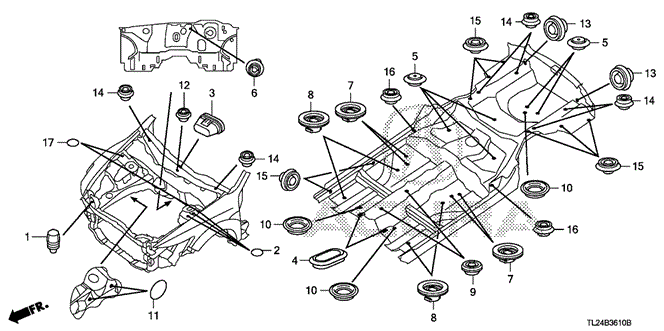TSX SEDAN GROMMET (FR.)