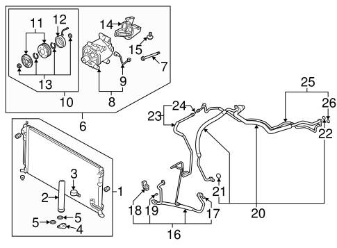 Lancer CONDENSER, COMPRESSOR & LINES