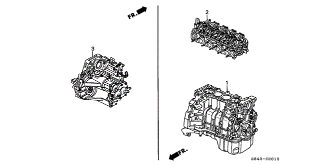 2001 Honda ACCORD SEDAN GENERAL ASSY., CYLINDER BLOCK (DOT) - (10002PABA03) 2001 Honda ACCORD SEDAN GENERAL ASSY., CYLINDER BLOCK (DOT) - (10002PABA03)