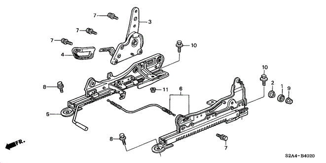 INTERIOR / BUMPER/SEAT COMPONENTS (R.) for 2003 Honda S2000 #1