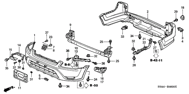 INTERIOR / BUMPER/BUMPER ('04) for 2002 Honda CR-V #1