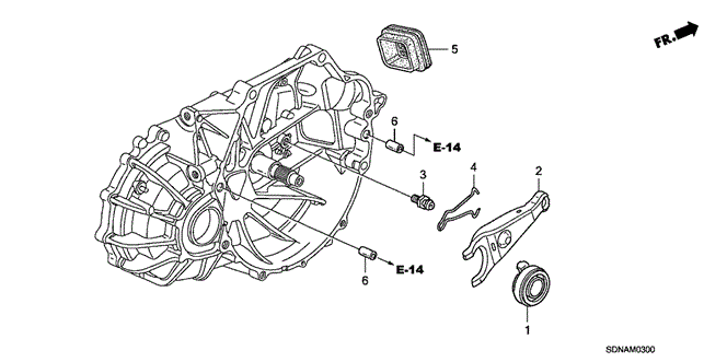 TRANSMISSION - MANUAL/MT CLUTCH RELEASE (L4) for 2007 Honda ACCORD COUPE #1