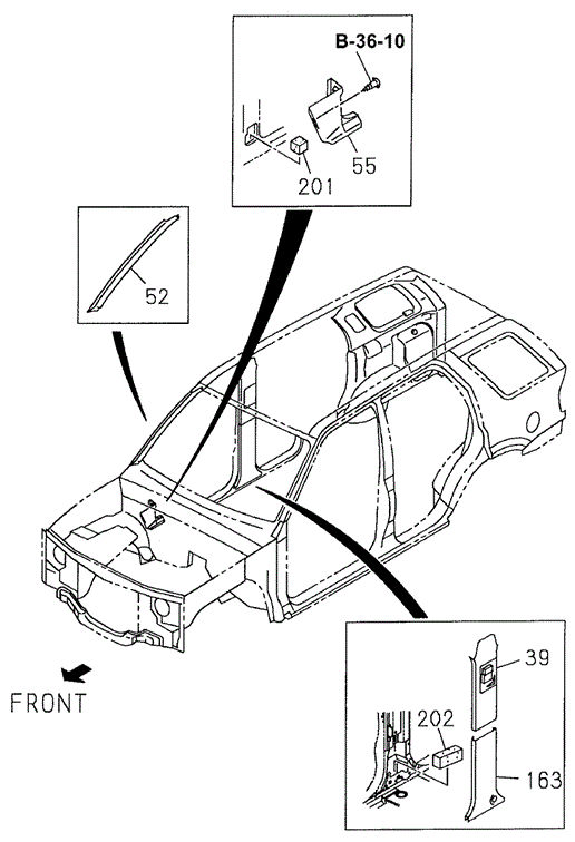 INTERIOR / BUMPER/PILLAR GARNISH for 1999 Honda PASSPORT #1