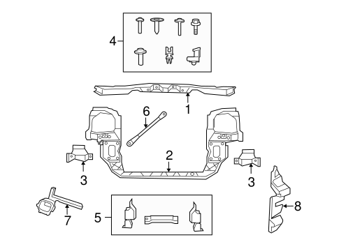 Routan RADIATOR SUPPORT