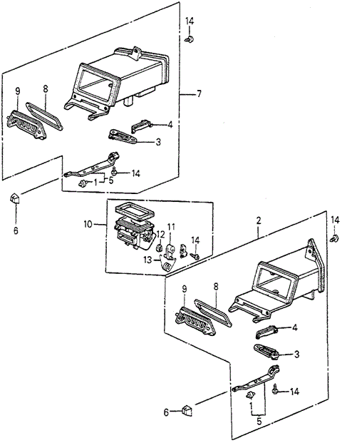 INTERIOR / BUMPER/FRESH AIR VENTS for 1982 Honda ACCORD HATCHBACK #1