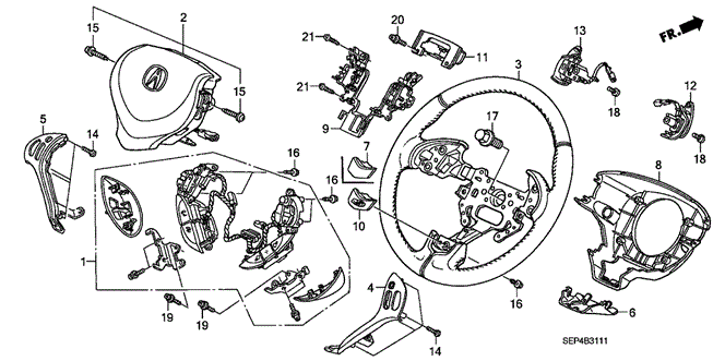 TL STEERING WHEEL (SRS) ('07)