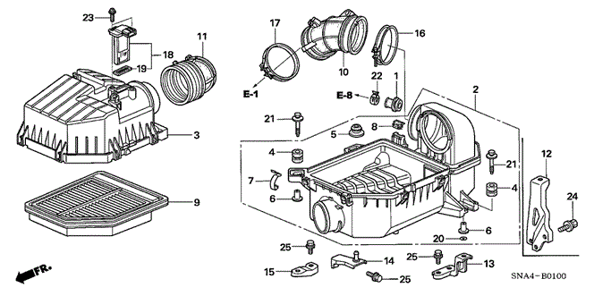 CIVIC SEDAN AIR CLEANER (1.8L)