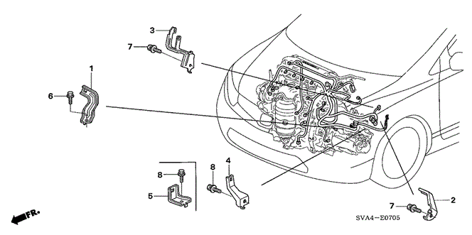 CIVIC COUPE ENGINE WIRE HARNESS STAY (1.8L)