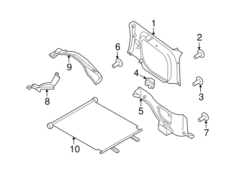 Xterra INTERIOR TRIM - QUARTER PANELS