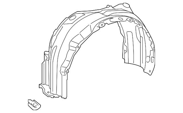 53875-06210 FENDER LINER, RIGHT